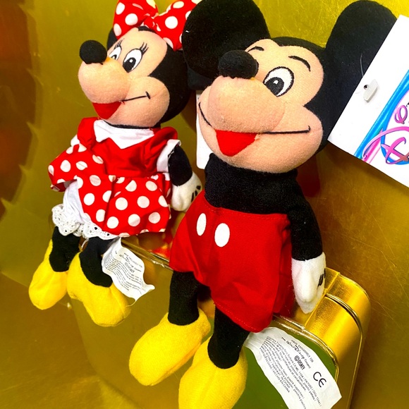 DISNEY EXCLUSIVE NWT VTG 90s CLASSIC MICKEY & MINNIE RETIRED BEAN BAG BAG PLUSH - Picture 4 of 11